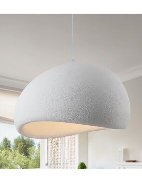 NIB Wabi Sabi Pendant Light Fixture Japanese Lamp Japandi Chandelier White